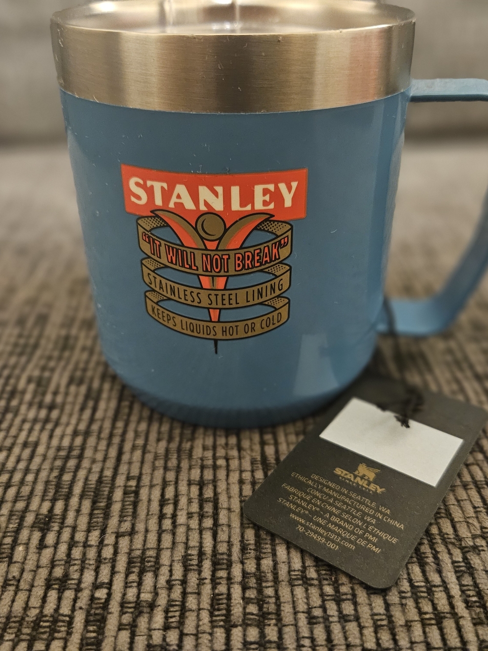 Stanley Blue Stainless Steel Lined Mug